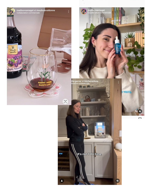 influencer product placement